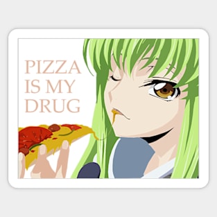 Code Geass C.C Pizza lover Sticker